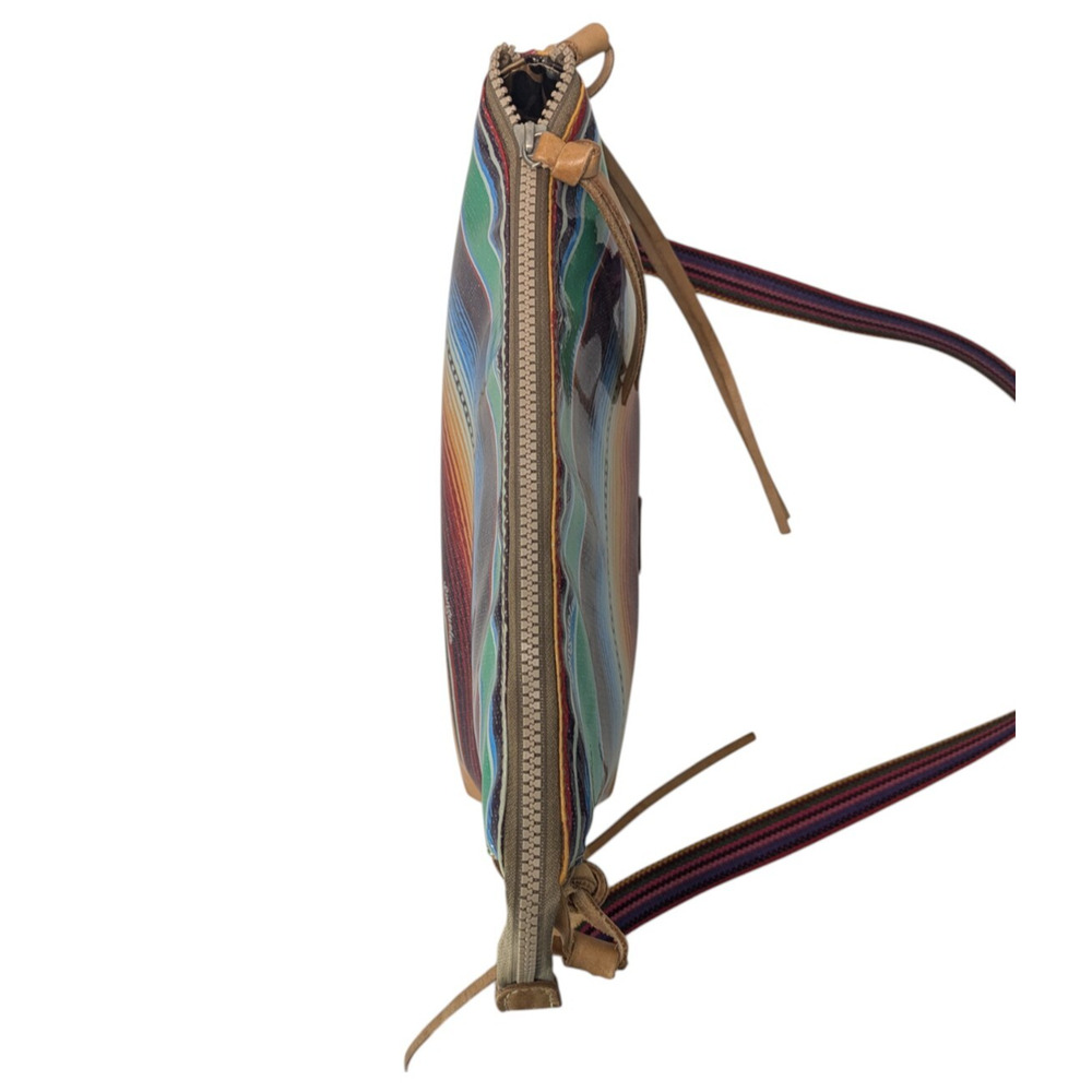 Consuela Downtown Crossbody Bag in Deanna Canvas Stripe Multicolor Yellow Blue - Picture 7 of 16